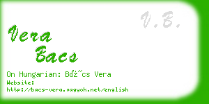 vera bacs business card